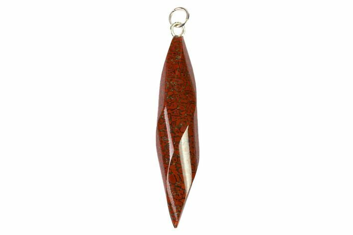 Beautiful, Agatized Dinosaur Bone (Gembone) Twist Pendant #146258